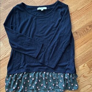 Loft blue long sleeve blouse